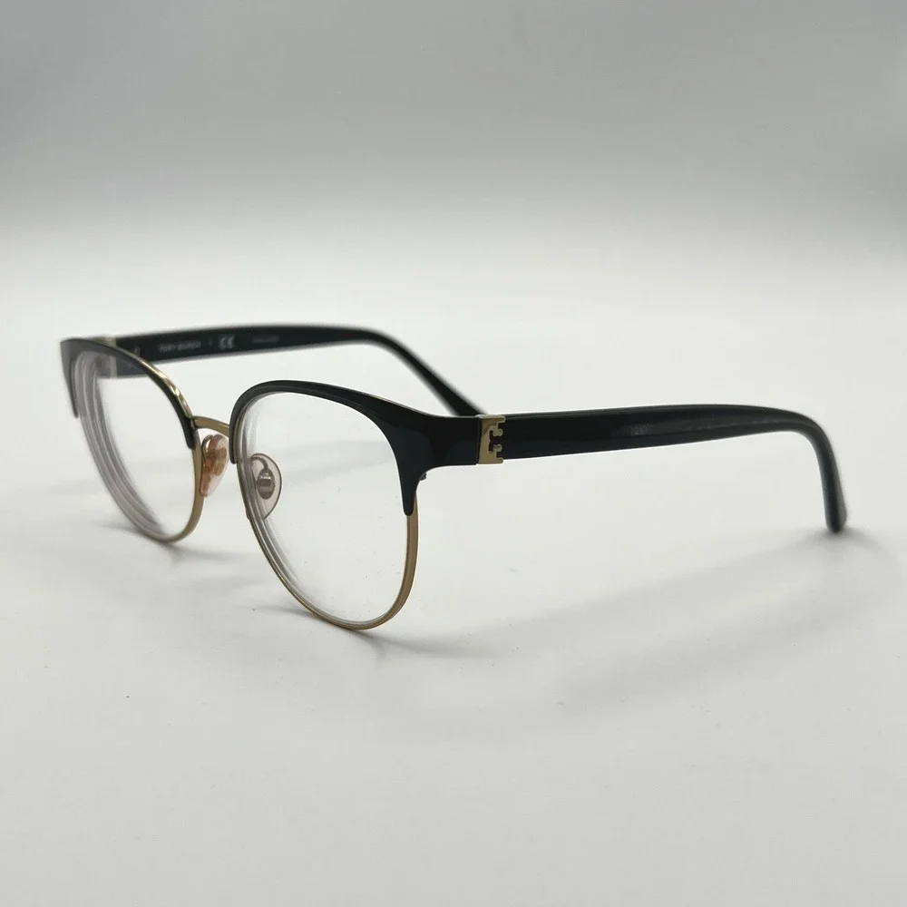 Tory Burch TY1054 3100 Black Gold Cat Eye Eyeglasses Frames with Case 50-18-140